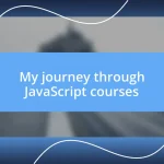 My journey through JavaScript courses